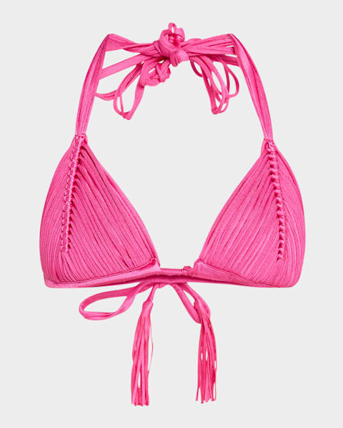 Pq Swim Isla Macrame Triangle Bikini Top Neiman Marcus