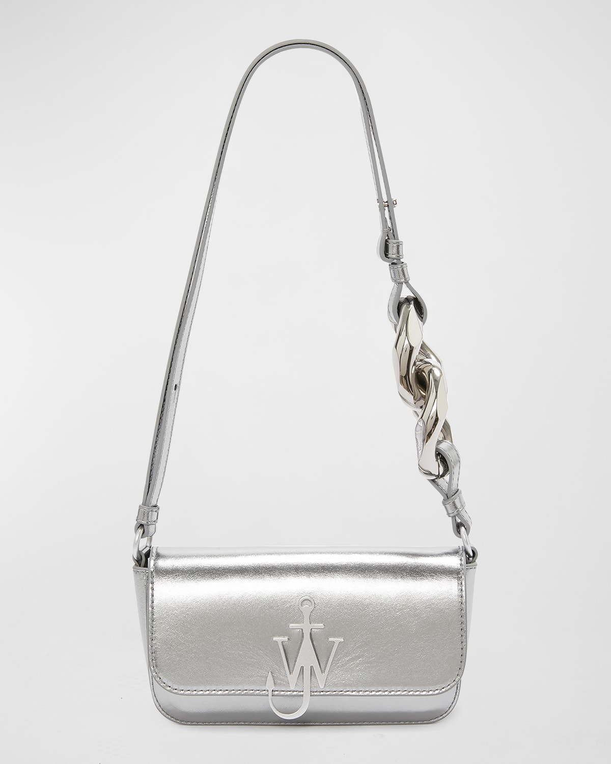 Jw Anderson Anchor Metallic Leather Shoulder Bag Neiman Marcus