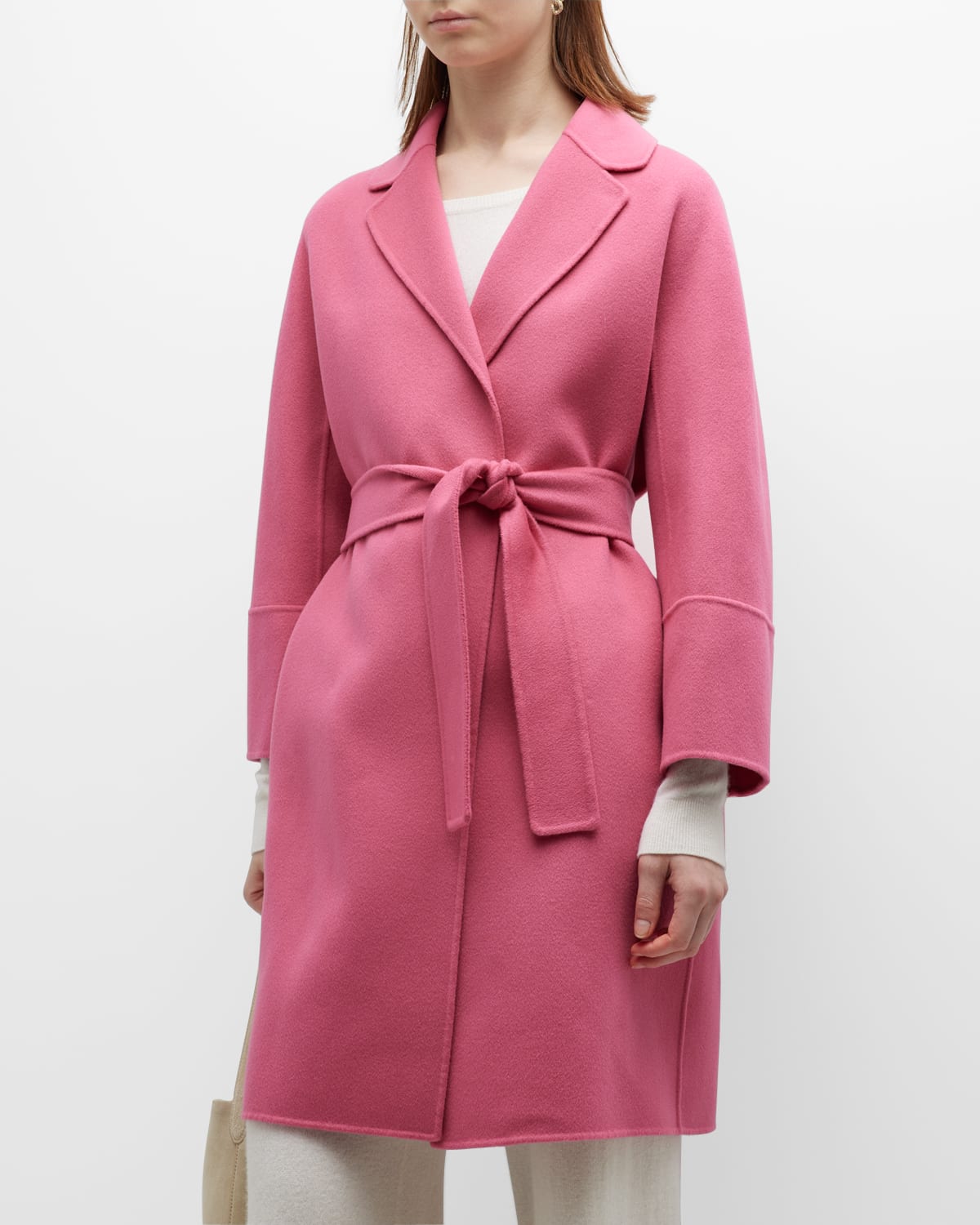 Max Mara Arona Wool Belted Wrap Coat Neiman Marcus