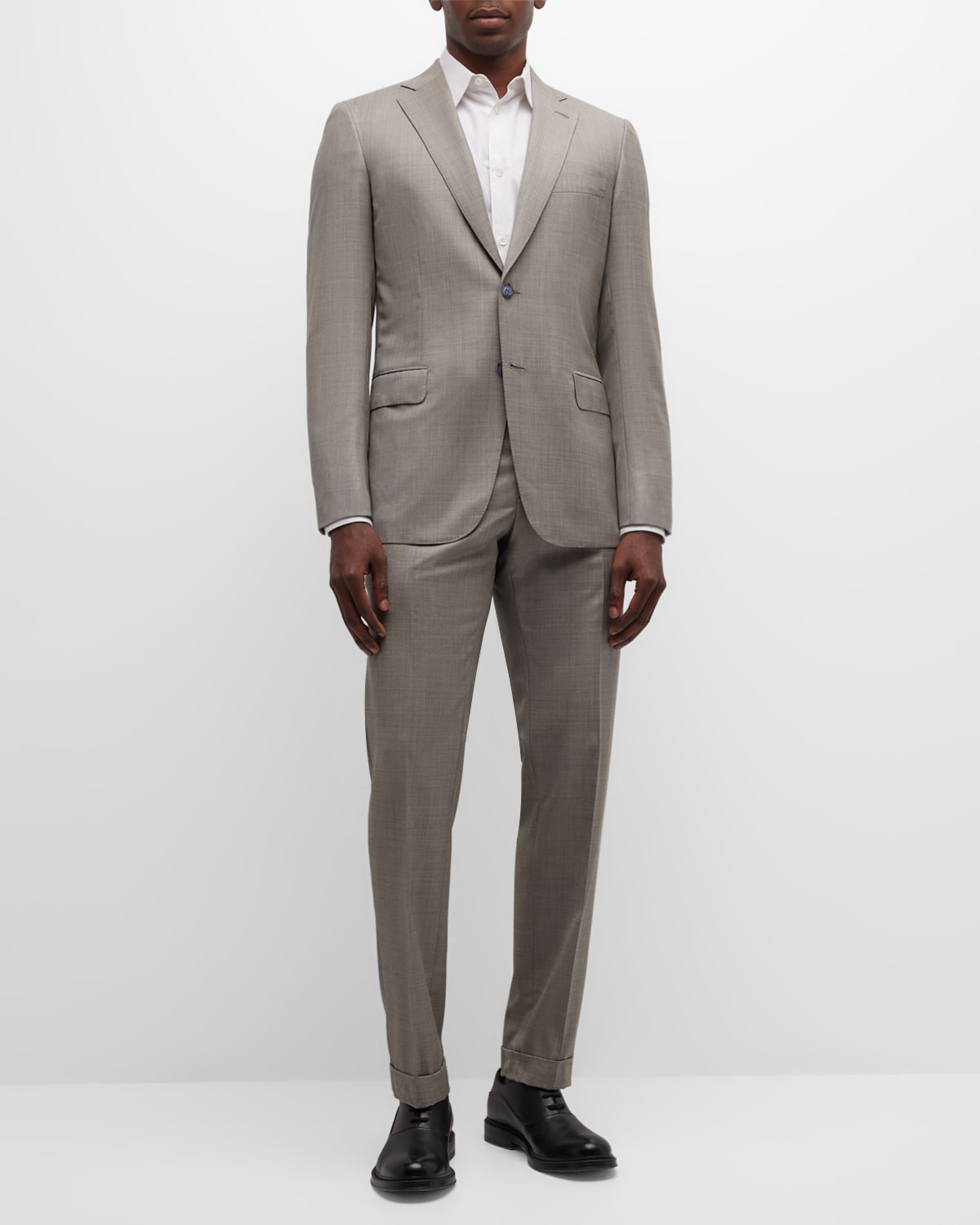 Brioni Men S Tonal Plaid Wool Suit Neiman Marcus