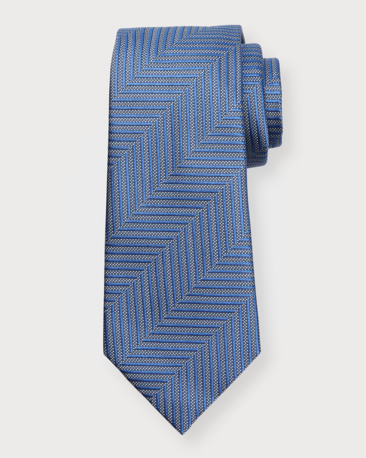 Emporio Armani Men S Herringbone Silk Tie Neiman Marcus