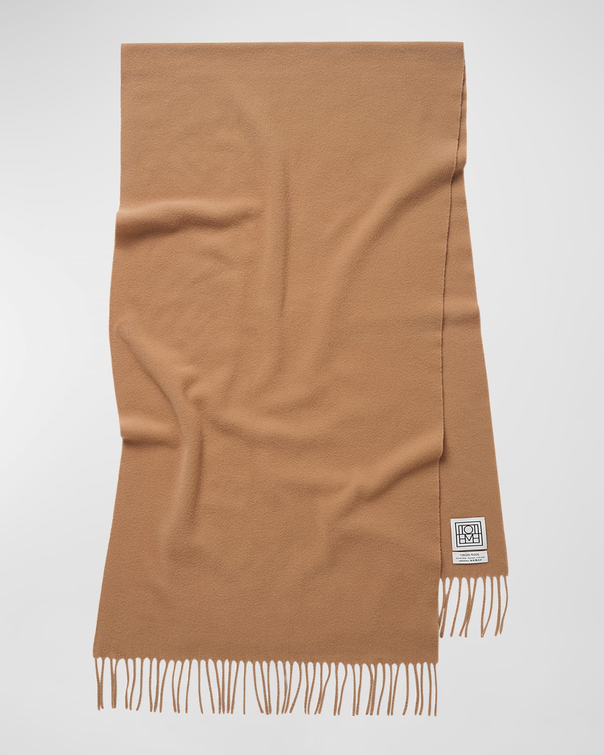 Toteme Classic Wool Fringe Scarf Neiman Marcus