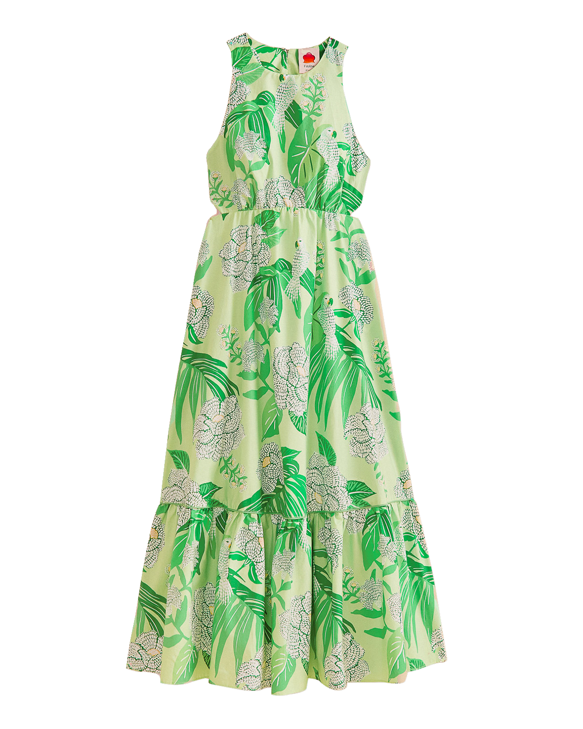 Johnny Was Ikat Bloom Tiered Floral Print Midi Dress Neiman Marcus