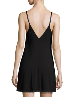 Christine Lingerie Bijoux Lace Trim Silk Chemise Neiman Marcus