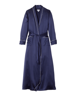 Christine Lingerie Bijoux Long Silk Robe Neiman Marcus