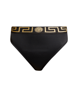 Versace Greca Border Triangle Bikini Top Neiman Marcus