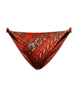 Ganni Leopard Print String Bikini Bottoms Neiman Marcus