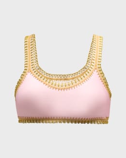 Platinum Inspired By Solange Ferrarini Crochet Trim Triangle Bikini Top
