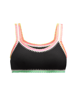 Platinum Inspired By Solange Ferrarini Crochet Trim Bikini Top Neiman