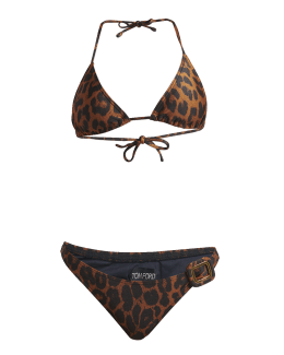 Tom Ford Zebra Print Buckle Triangle Bikini Set Neiman Marcus