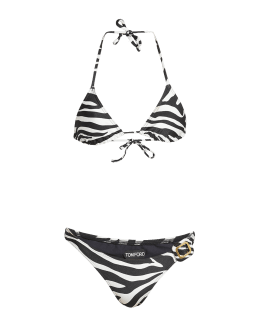 Tom Ford Leopard Print Buckle Triangle Bikini Set Neiman Marcus