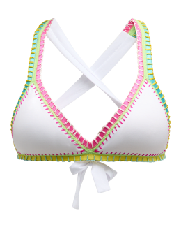 Platinum Inspired By Solange Ferrarini Crochet Trim Bikini Top Neiman