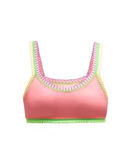 Platinum Inspired By Solange Ferrarini Crochet Trim Bikini Top Neiman