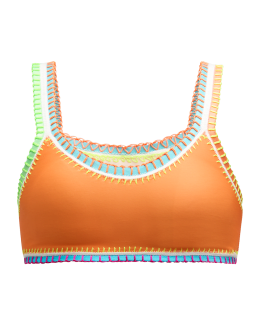 Platinum Inspired By Solange Ferrarini Crochet Trim Bikini Top Neiman Marcus