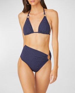Shoshanna Ring Triangle Bikini Bottoms Neiman Marcus