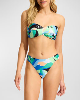 Pq Swim Basic Ruched Bikini Bottoms Neiman Marcus