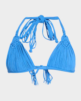 Pq Swim Isla Macrame Triangle Bikini Top Neiman Marcus