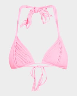 Pq Swim Isla Macrame Triangle Bikini Top Neiman Marcus