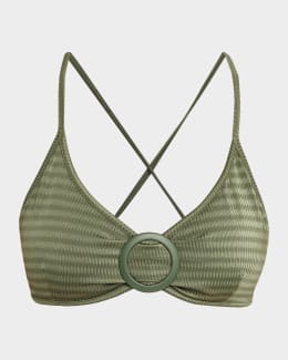 Pq Swim Isla Macrame Triangle Bikini Top Neiman Marcus