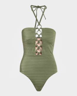 Pq Swim Isla Macrame Triangle Bikini Top Neiman Marcus