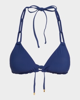 Pq Swim Isla Macrame Triangle Bikini Top Neiman Marcus
