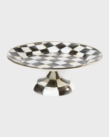 MacKenzie-Childs Small Courtly Check Pedestal Platter