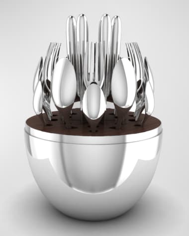 Christofle 24-Piece Mood Silver-Plated Flatware Service