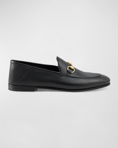 Gucci Brixton Leather Horsebit Loafers