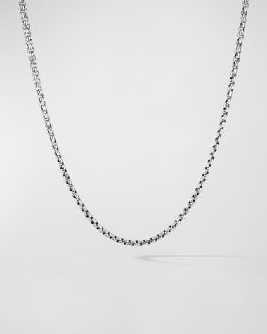 David Yurman Men's Box Chain Necklace in Silver, 2.7mm, 20"L