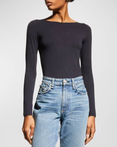 Majestic Filatures Soft Touch Marrow-Edge Long-Sleeve Top
