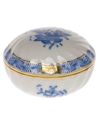 Herend Chinese Bouquet Blue Ring Box