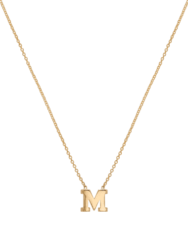 Zoe Lev Jewelry 14k Yellow Gold Regin Personalized Initial Pendant Necklace