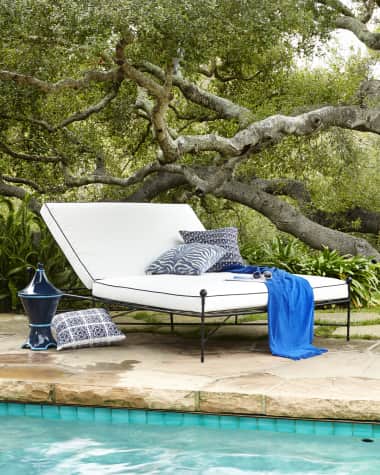 Neiman Marcus Avery Neoclassical Outdoor Double Chaise