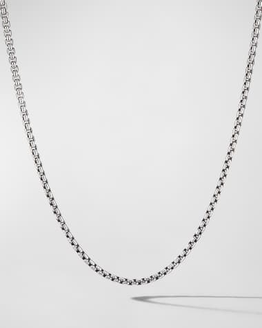 David Yurman Men's Box Chain Necklace in Silver, 2.7mm, 22"L
