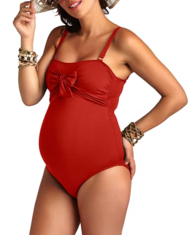 Pez D'Or Maternity Bow-Front One-Piece Swimsuit