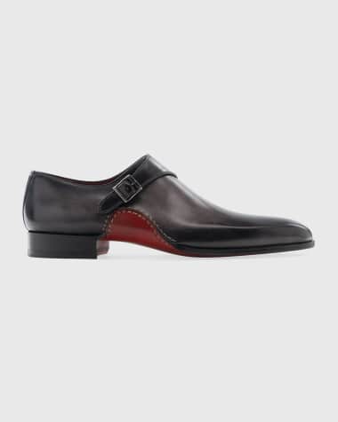 Magnanni Men's Carrera Single-Monk Leather Shoes