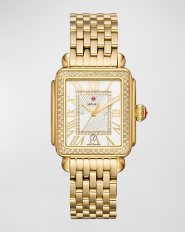 MICHELE Deco Madison Diamond Watch, Gold