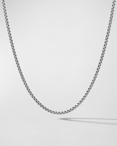 David Yurman Men's Double Box Chain Necklace in Silver, 2.6mm, 22"L