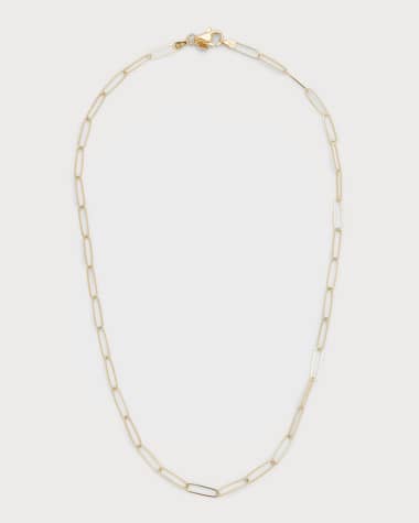 Zoe Lev Jewelry 14k Gold Paper Clip Chain Necklace
