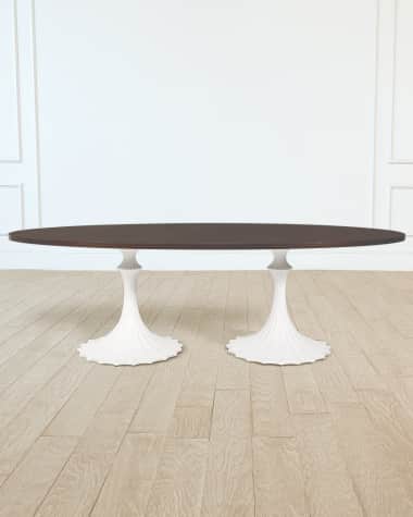 William D. Scott for Global Views 96" Walnut Top Dining Table