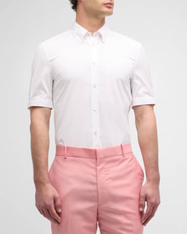 Alexander McQueen Men's Basic Point-Collar Sport Shirt
