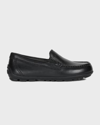 Geox Boy's New Fast Leather Loafers, Toddler/Kids