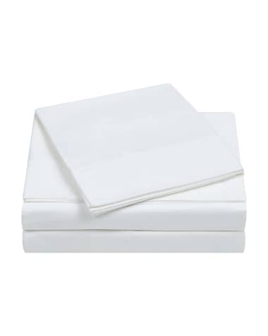 Charisma 3-Piece 400-Thread Count Percale Twin Sheet Set, White