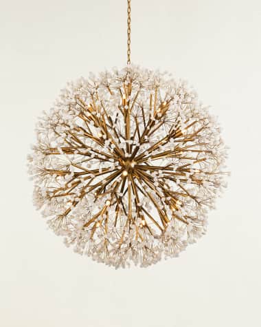 John-Richard Collection 43.5" Spherical 30-Light Quartz Chandelier
