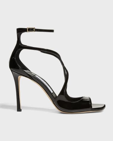 Jimmy Choo Azia Patent Ankle-Strap Sandals