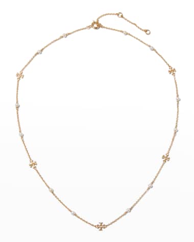Tory Burch Kira Pearl Delicate Necklace