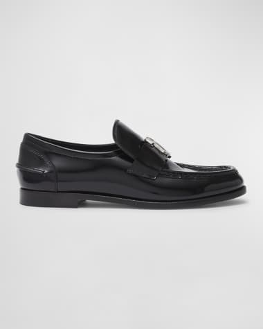Christian Louboutin Flat Leather Red Sole Loafers