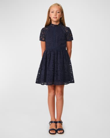 Bardot Junior Girl's Mila Lace Layered Mini Dress, Size 7-14
