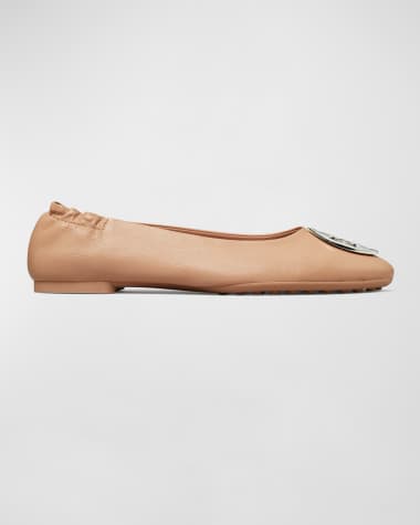 Tory Burch Claire Leather Medallion Ballerina Flats