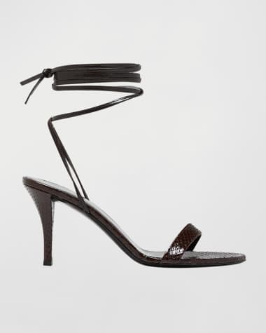 THE ROW Maud Ankle-Tie Leather Gladiator Sandals